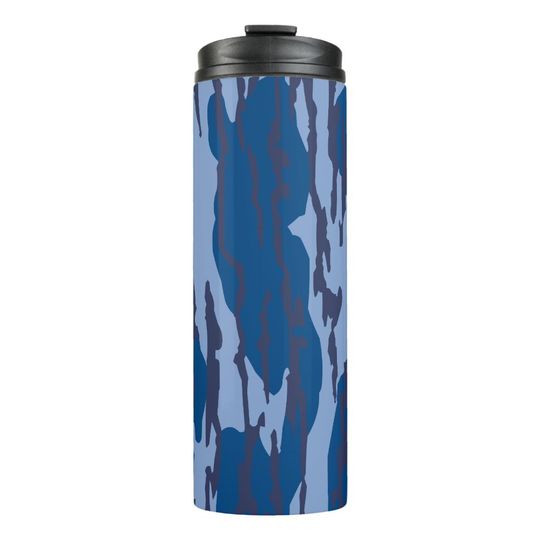 Discover Blue Camo Military Pattern Blue Camouflage Thermal Tumbler