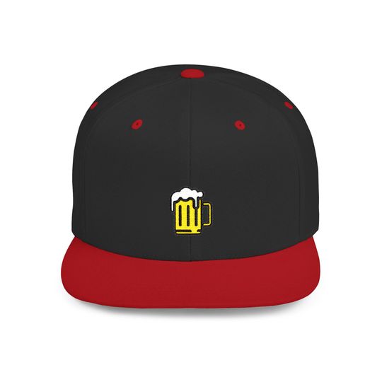 Discover Beer Mug Flat Bill Hat | Embroidered Beer Mug Flat Bill Snapback | Beer Mug Hat