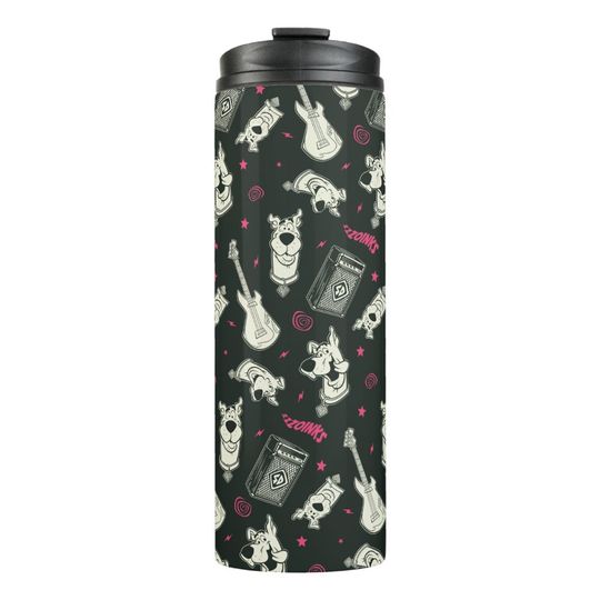 Discover Scooby-Doo Punk Guitar and Amp Pattern Thermal Tumbler