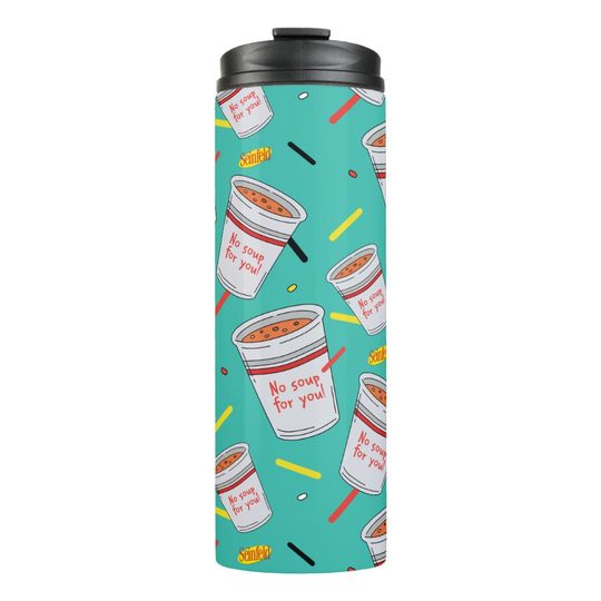 Discover Seinfeld | No Soup For You Pattern Thermal Tumbler