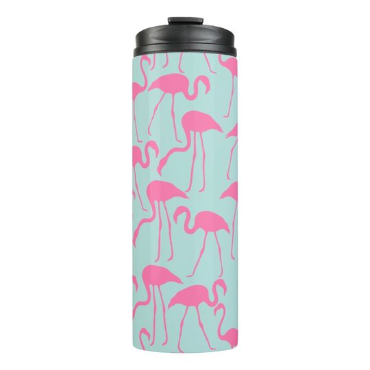 Discover Cool Summer Flamingo Pattern Thermal Tumbler