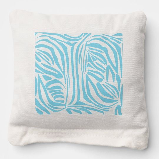 Discover Blue Zebra Pattern Cornhole Bags