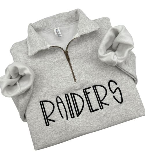 Discover Custom Embroidered Quarter Zip Sweatshirt  Personalized Team Name Pullover