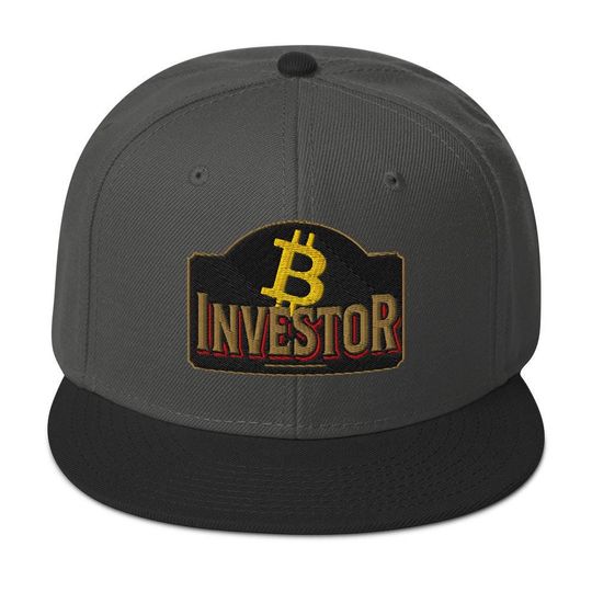 Discover Bitcoin Investor Snapback Hat  Flat Bill Embroidered Cap for Crypto Traders