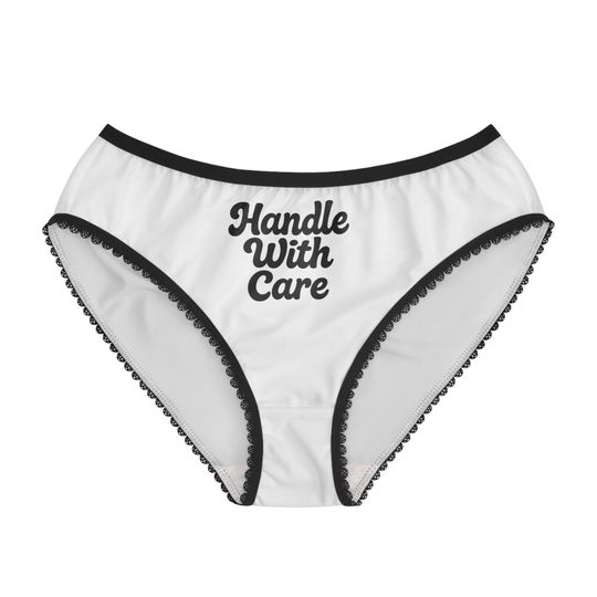 Discover Handle With Care Women's Briefs, Cute Underwear, Gift for Her, Sassy Lingerie