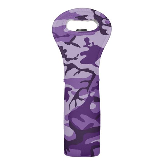Discover Purple Camouflage, Military, Army Wine Bag