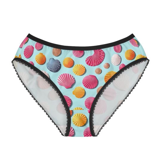 Discover Seashell Print Women's Briefs - Comfortable, Stylish, Unique Underwear for Everyday Wear