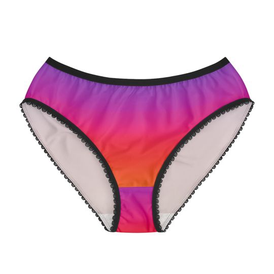 Discover Vibrant Gradient Women's Briefs, Comfortable Underwear, Colorful Intimates