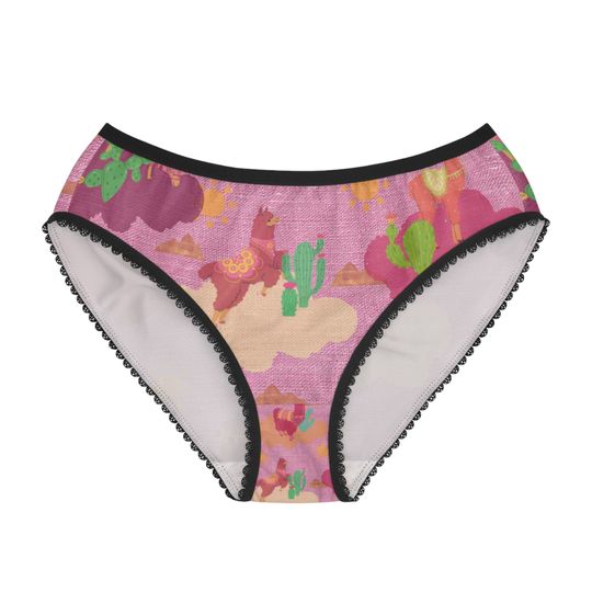 Discover llamas pink design Women's Briefs (AOP)