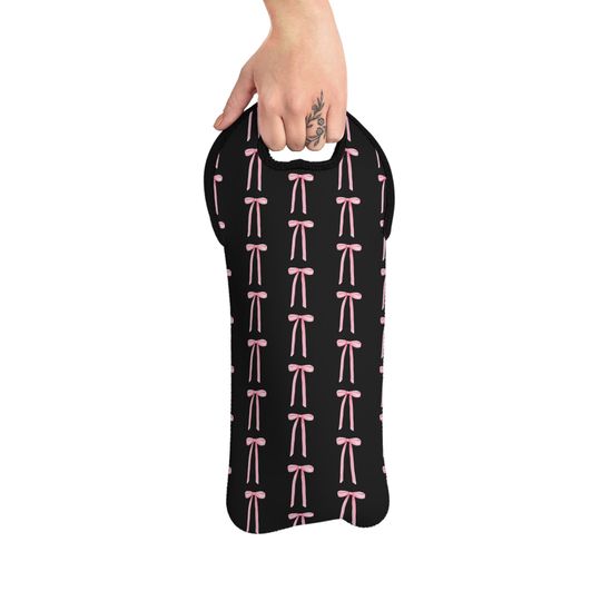 Discover Chic Wine Tote Bag with Bow Design - Perfect for Gifting, Weddings