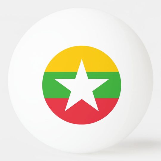 Discover Myanmar Flag Ping Pong Ball