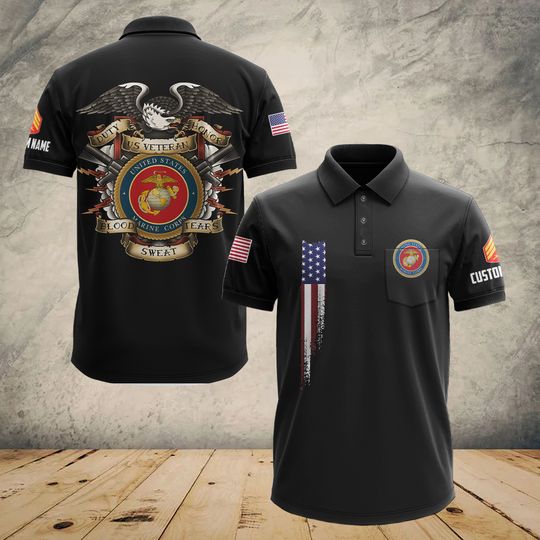 Discover Customized US Marines Polo Shirt