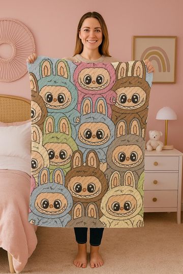 Discover Smiling bunny c2c crochet blanket