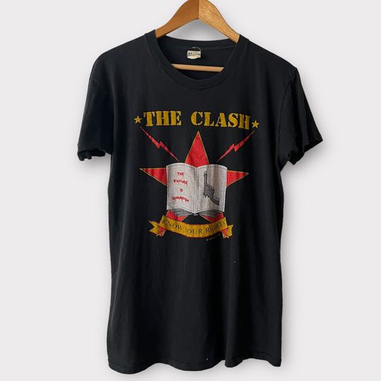 Discover 1983 The Clash "Combat Rock" Vintage Tour Band Punk Rock Shirt