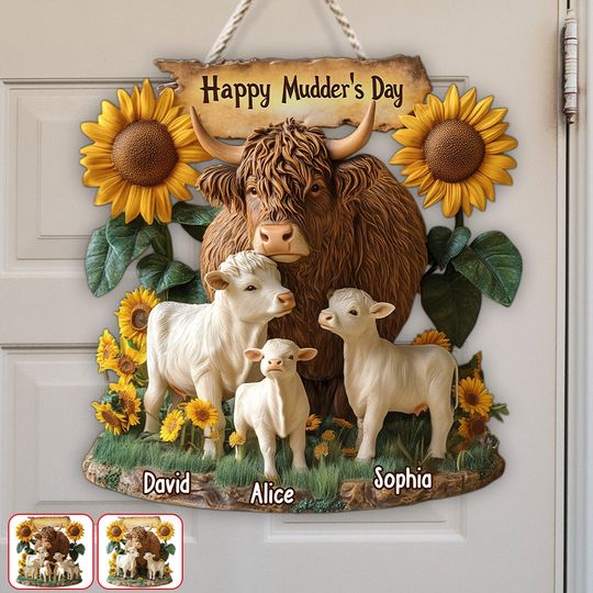Discover Happy Mudder's Day - Personalized Mother Custom Shaped Wood Sign