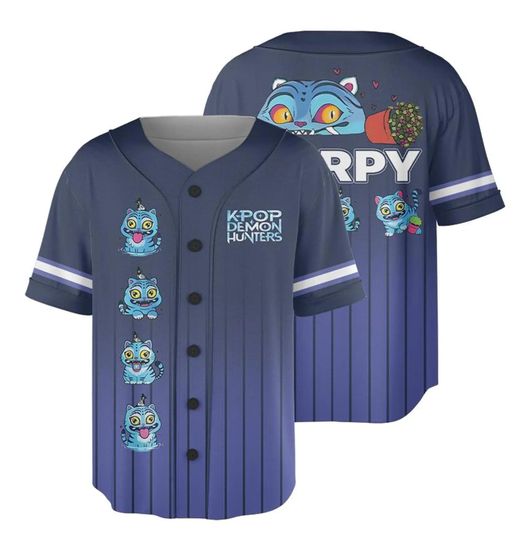 Discover Kpop Demon Hunter Tiger Unisex Baseball Jersey, Derpy Tiger & Bird Demon Hunter Tiger Baseball Jersey, Baseball Jersey for Youth Kid
