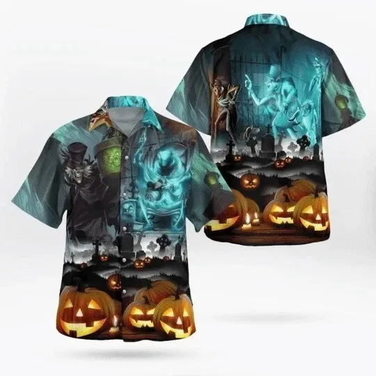 Discover Hauntedd Mansionn Halloween Hawaiian Shirt 3d, Halloween Shirt 3D