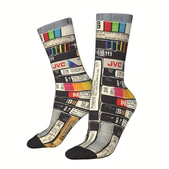 Discover Retro VHS Socks Remember these! One size unisex  Rare