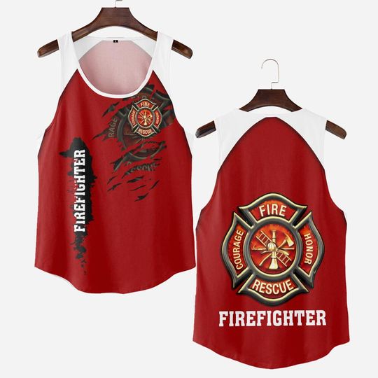 Discover Customized Firefighter 3D Tank Top