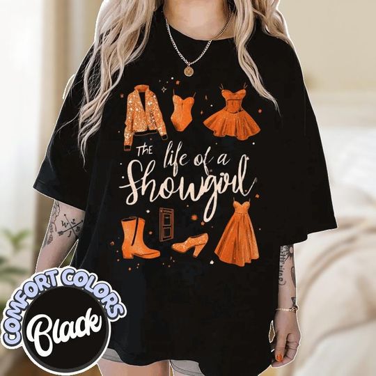 Discover Showgirl Tour Era Comfort Colors Shirt, TS Album 2025 Comfort Tee Shirt, The Life Of A Showgirl, Country Fan Concert Shirt, Merch Gift