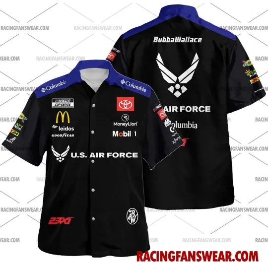 Discover Bubba Wallace Car Racing 2024 Uniform  Hawaiian Shirts