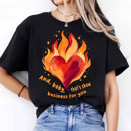 Discover Heart on Fire Tee, Graphic T-Shirt, Showgirl Top