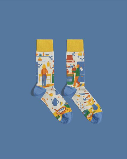 Discover Foodie Fun Socks  Playful Food Pattern Cotton Socks | Quirky Gift for Food Lovers & Snack Enthusiasts