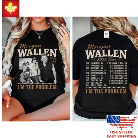 Discover Wallen Western I'm The Problem 2025 Tour Two Sided Country Music Concert Shirt