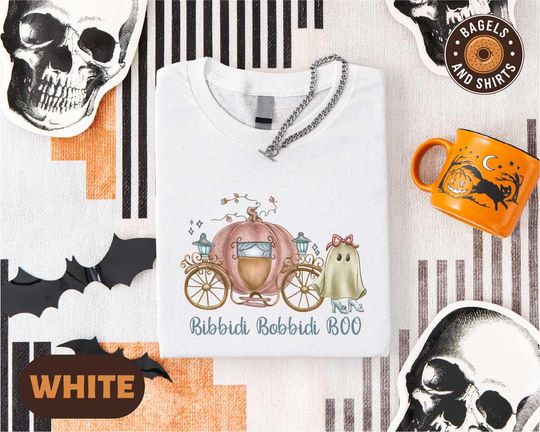 Discover Bibbidi Bobbidi Boo Halloween Shirt, Disneyyy Cinde Halloween T-shirt, Spooky Season Cinde Ghost Tee