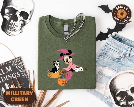 Discover Witchy Minniee Mouse Shirt, Disneyyy Minniee Halloween Vibes T-shirt, Spooky Season Girl Trip Shirt