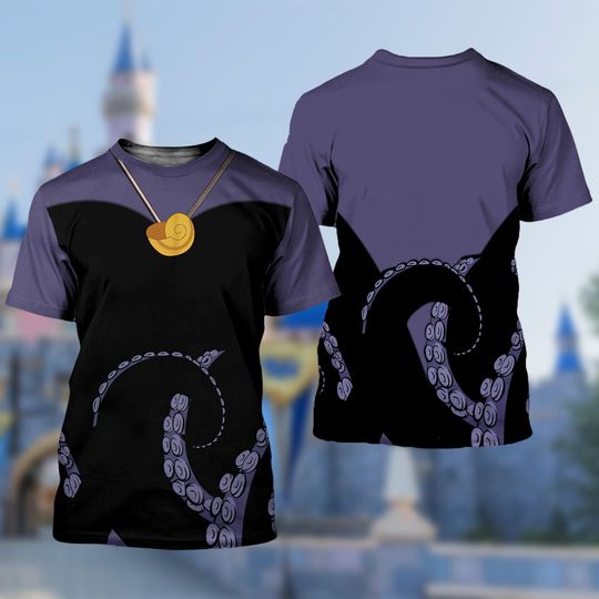 Discover Purple Octopus The Sea Witch Inspired 3D Shirt, Villain Octopus