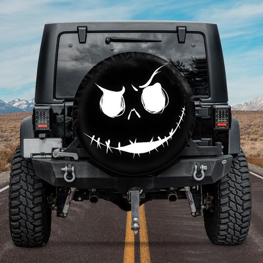 Discover Jackk Skellingtonn inspired Tire Cover ,Halloween 2025 Spare Tire Cover