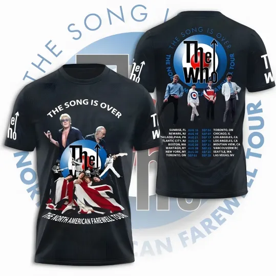 Discover The Who 3D Tshirt The Song Is Over Hot Tour 2025 T-shirt Fan Gift