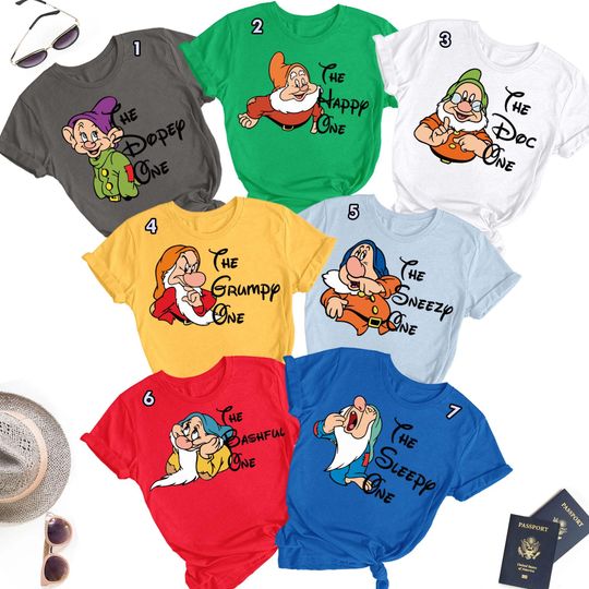 Discover Seven Dwarfs Character Matching Shirt,  Disneyyy Halloween