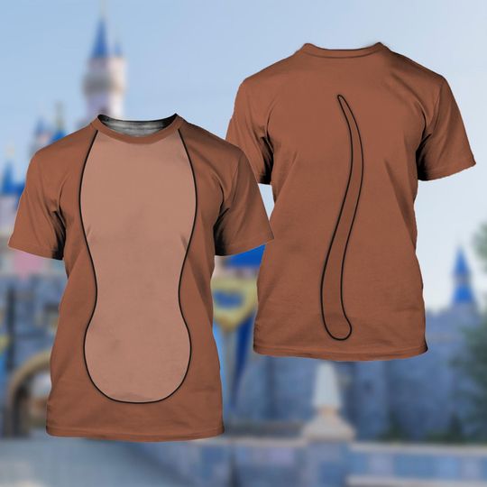 Discover Disneyyy Cinde Movie Costume T-Shirt, Bruno Dog Cosplay Costume Shirt, Bruno Dog Cartoon Cosplay Tee, Halloween All Over Print Tee