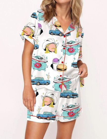 Discover Chattahoochee Country Music Silky Satin Pajama Set For Women