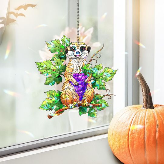 Discover Meerkat Hologram Ornament, Meerkat Window Hanging, Home Decor, Meerkat Lover Gift