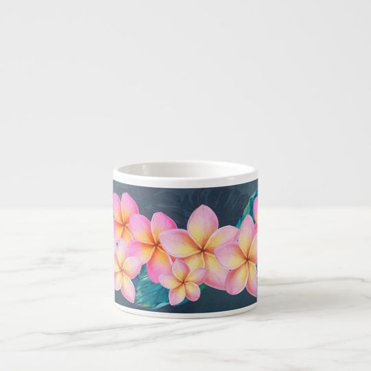 Discover Hawaiian Sunrise Plumeria Espresso Mug