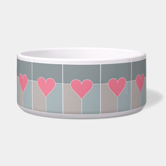 Discover Heart Pattern pet bowls