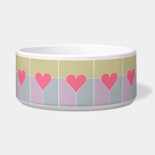 Discover Heart Pattern pet bowls