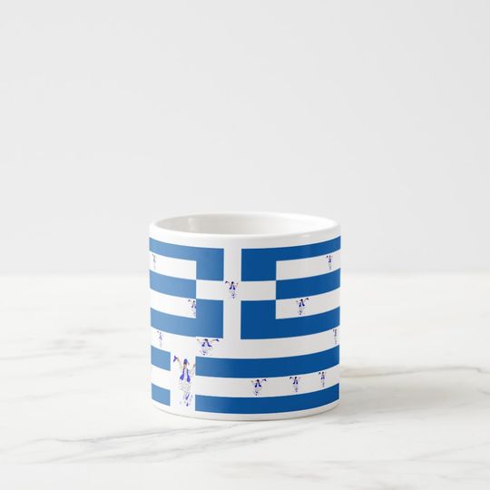 Discover Mug Espresso  Greek Flag with Evzone's