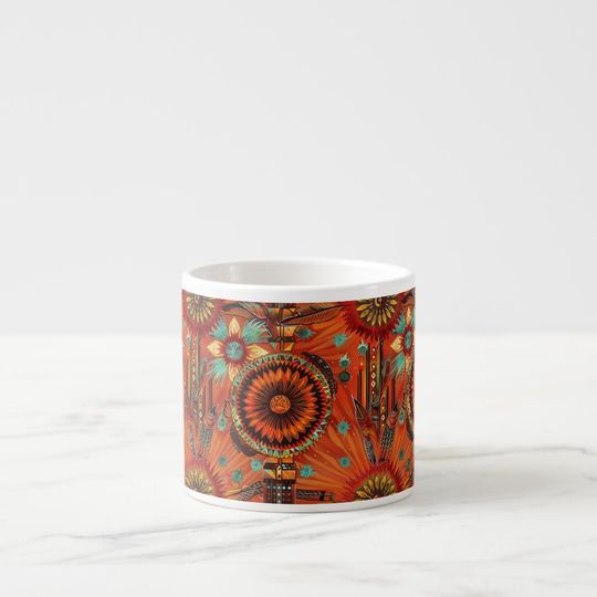 Discover Cultural Sapphire "Intricate Echoes" Espresso Mug