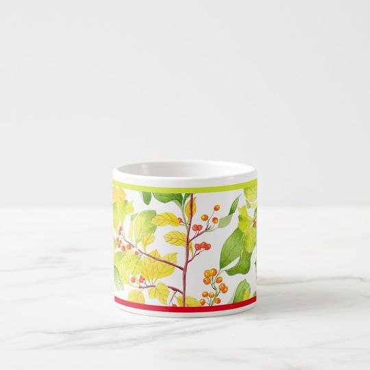 Discover Autumn Berries on an Espresso Mug