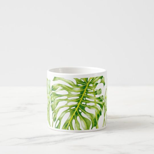 Discover Leafy Sculptures on an Espresso Mug