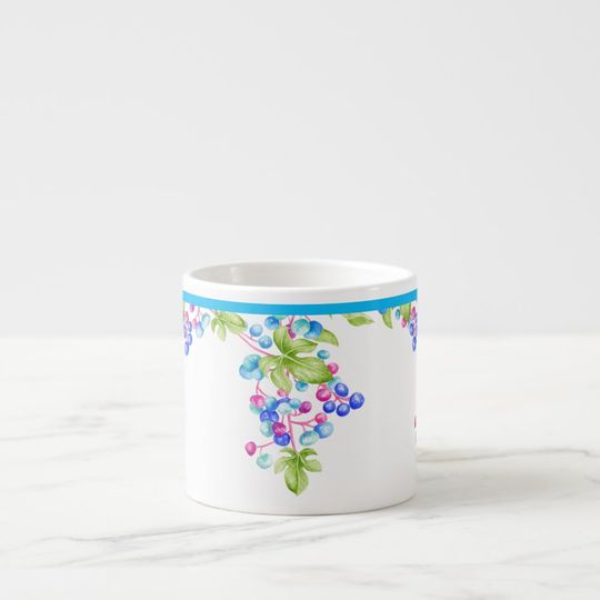 Discover Porcelain Berries on an Espresso Mug