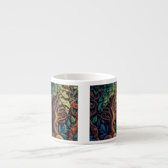 Discover Fantasy Wallpaper Pattern Espresso Mug 