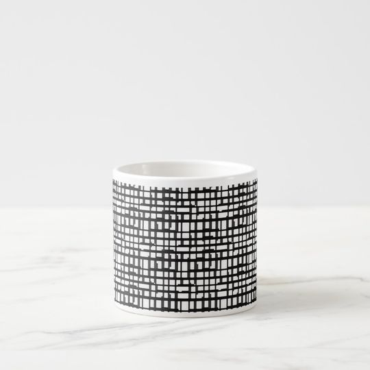 Discover Abstract Optical Grid Espresso Mug