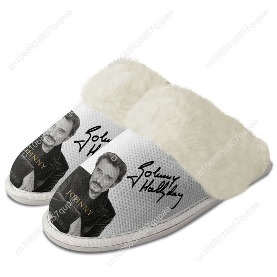 Discover Johnny Hallyday Rock Singer Fuzzy Slippers