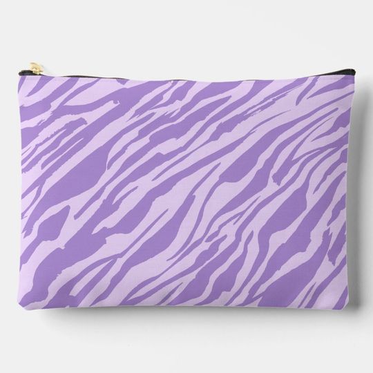 Discover Purple Zebra Stripes Pattern  Accessory Pouch