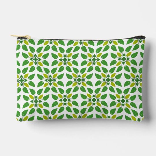 Discover Leaf Pattern, Pattern Of Leaves, Green Leaves Accessory Pouch
